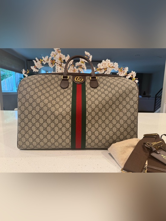 Gucci Other - Gucci Ophidia GG Large Carry-On Duffle Beige/Ebony